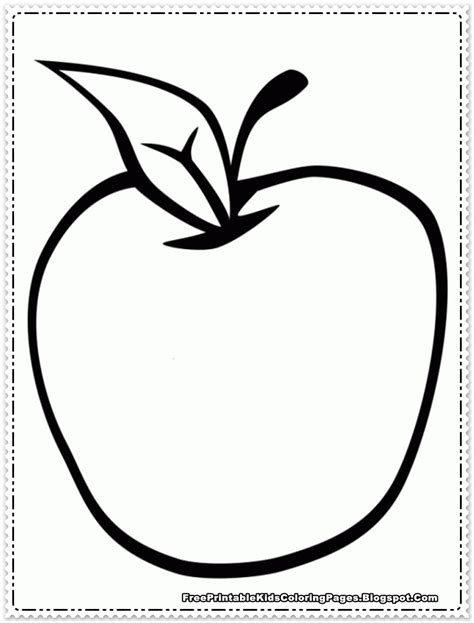 Printable Apple Coloring Pages