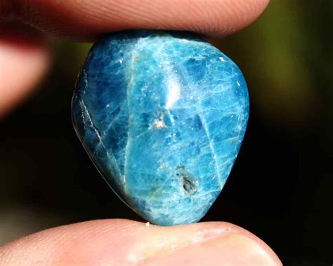 Blue Apatite Tumbled Polished Stone Crystal Etsy