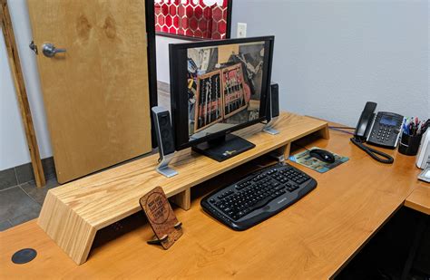 I Made A Monitor Riser For My Desk At Work This Post Includes Super