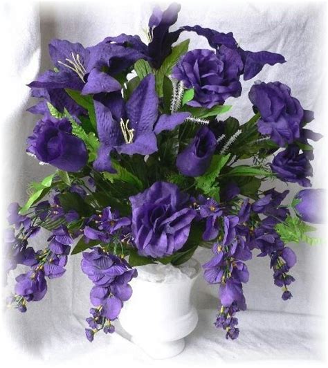 purple flower arrangement with images silk flower centerpieces wedding purple flower