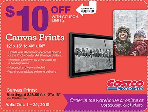 Requires an existing costco photo center subscription. Costco Photo Center. $10 OFF with Coupon, LIMIT 2. Book or ...