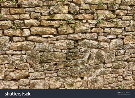 Historic Wall Of Stones Provence France Stock Photo 47281243