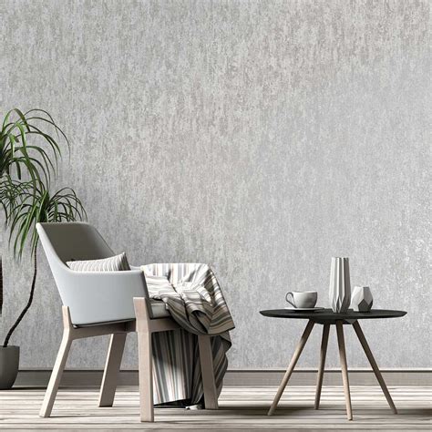 Distressed Metallic By Albany Grey Wallpaper Wallpaper Direct