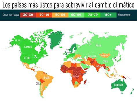Mapa: Los países mejor y peor preparados para afrontar el cambio climático - Cambio Climático y ...