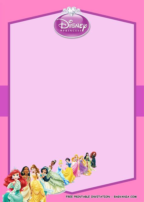 Free Printable Adorable Disney Princess Birthday Party Kits Templates