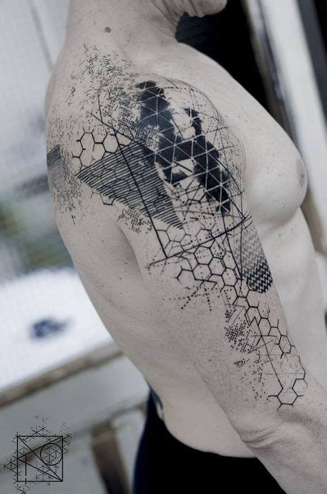 Best Tattoo Geometric Hexagon Tat 70 Ideas Geometric Tattoo Design