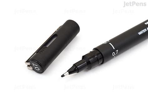 Pack of 10 black fineliners pens 0.5mm fine liner drawing black pigment ink. Uni Pin Pen - Pigment Ink - Size 07 - 0.7 mm - Black | JetPens