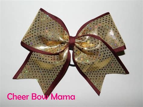 Maroon And Gold Dot Cheer Bow By Cheer Bow Mama Cheer Bows Gold Dots Bows