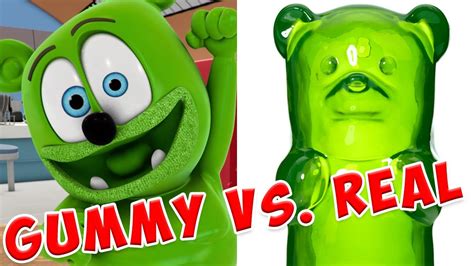 Gummy Vs Real Food Gummy Bear Show Mania The Gummy Bear Song Youtube