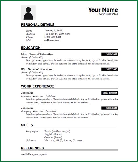 New cv formats major magdalene project org. Pattern Of Resume Format - Resume Format | Resume pdf, Basic resume, Job resume template