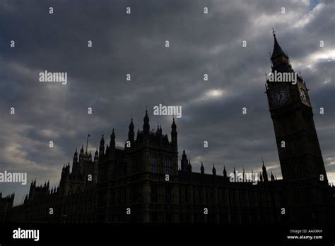 Houses Of Parliament And A Dark Cloudy Sky Stock Photo Alamy
