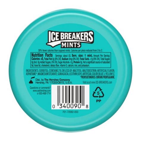 ICE BREAKERS Wintergreen Flavored Sugar Free Breath Mints Tin 1 Tin