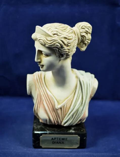 ARTEMIS SCULPTURE BUST Ancient Greek Goddess Of Hunt Artifact PicClick