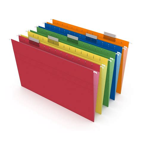 Myofficeinnovations Hanging File Folders 5 Tab Legal Size Assorted