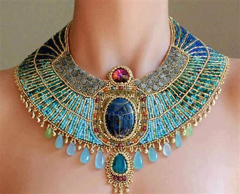 Egyptian Necklace Egyptian Jewelry Statement Collar Necklace