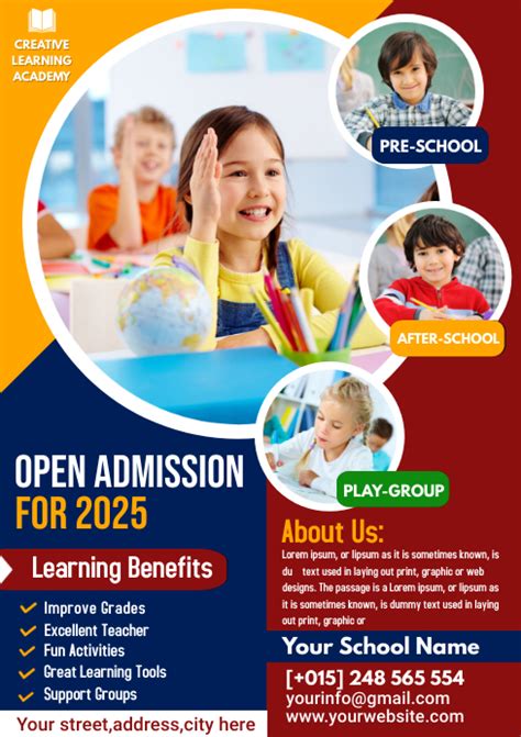 School Admission Flyer Template Postermywall