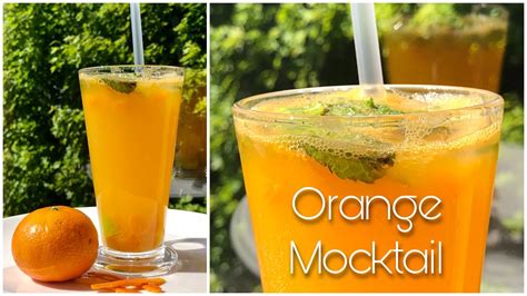 1 Minute Orange Mocktail Summer Drink Easy And Quick Refreshing Drink