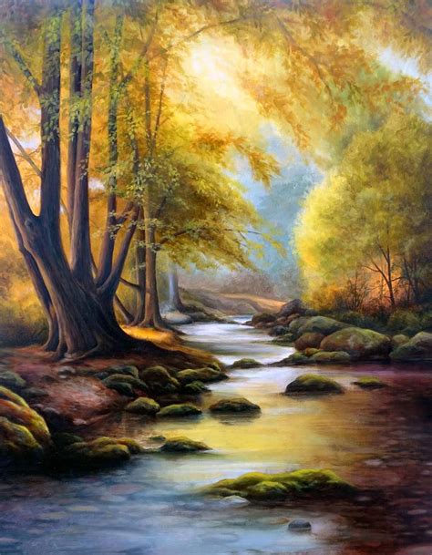 Calm River Landscape Paintings Oil Painting Painting