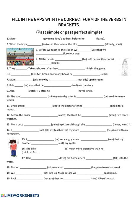 Past Simple Or Past Perfect Online Worksheet For Pre Intermediate You