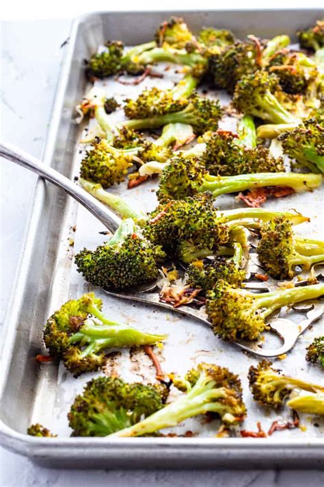 Oven Roasted Broccoli With Lemon And Parmesan Haute And Healthy Living