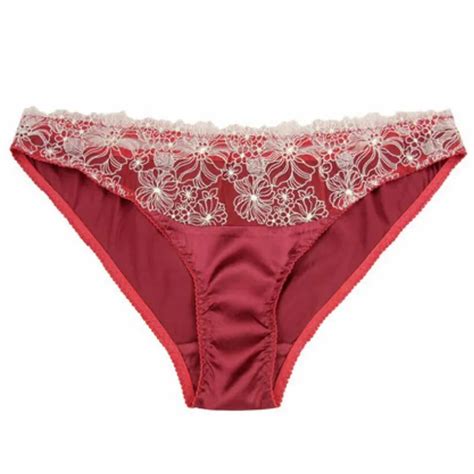 Bogeda 100 Silk Underwear Sexy Women Panties High Quality Red Black Lace Floral Ladies Lingerie