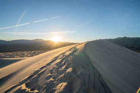 Beautiful View Of Sand Dunes At Sunrise In Mojave Desert National