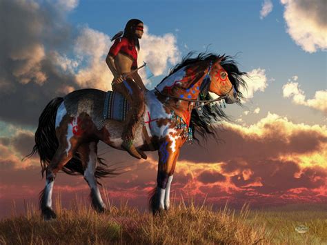 Warrior And War Horse Native American Horses American Paint Horse