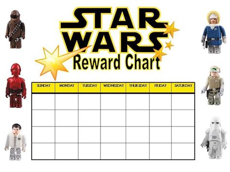 Star Wars Reward Chart For Boy Reward Chart Printable Reward Charts