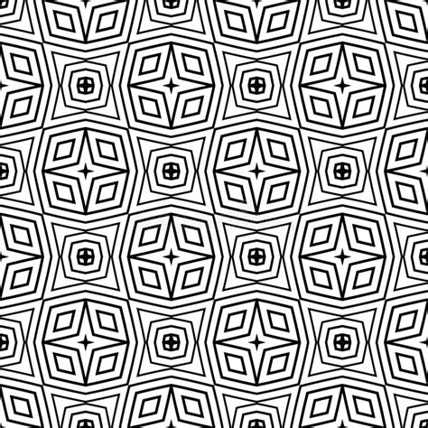 Black And White Seamless Pattern Geometrical Lining Background