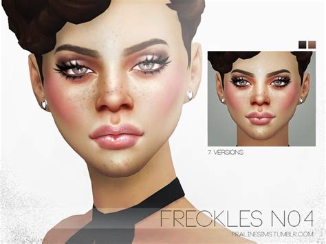 Freckles N04 By Pralinesims Sims 4 Skins