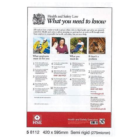 £100 and a year's free rsm membership; Industrial Signs 5 8112 Health and Safety Law Poster - 420x595mm Sem… | Electronic Component ...