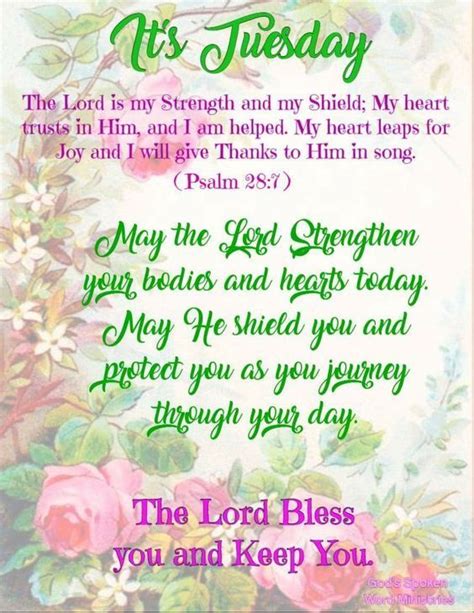 The Lord Bless You And Keep You Its Tuesday Tuesday Tuesday Quotes Its