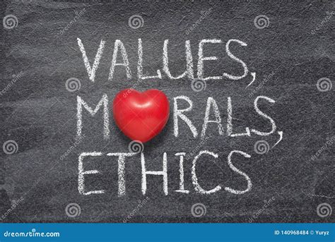 Values Morals Ethics Heart Stock Photo Image Of Slogan Human
