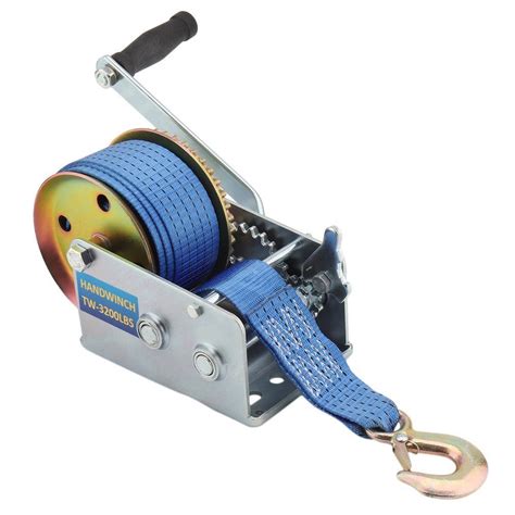 New 3200 Lbs Hand Winch 33 Ft Strap Winch Kc3200 Uncle Wieners Wholesale