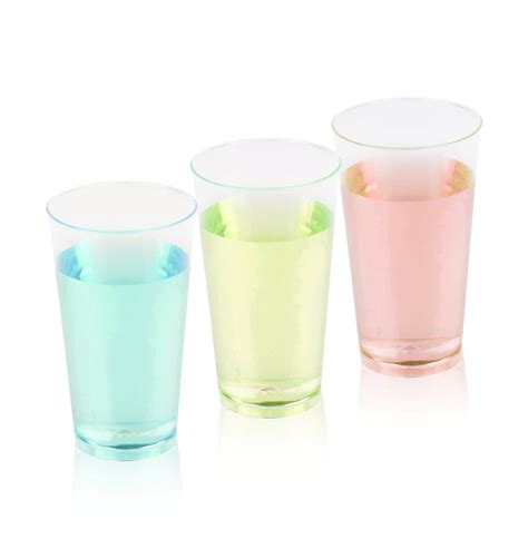 zappy elegant disposable plastic straight wall shooter glasses 3 oz clear pack of 50 tumblers