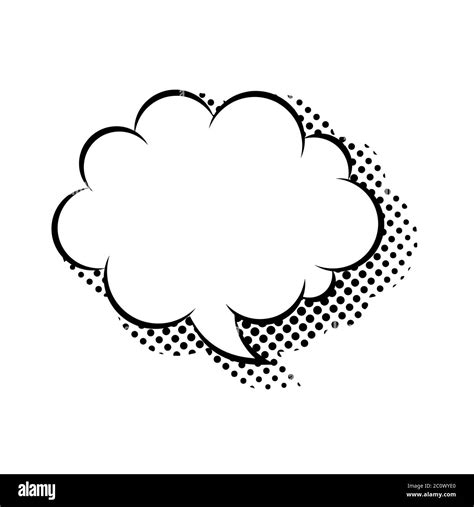 Cloud Shaped Speech Bubble Flat Icon Vector Isolated Stock Vector Image