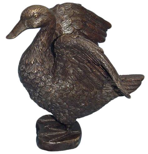 Garten Figur Stehende Ente Aus Bronze