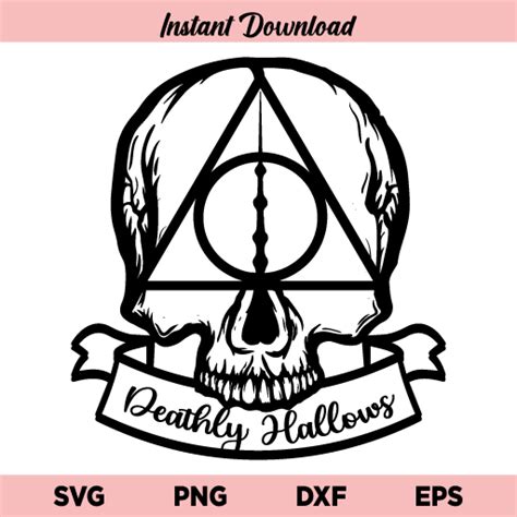 Harry Potter Skull Deathly Hallows Svg Harry Potter Deathly Hallows