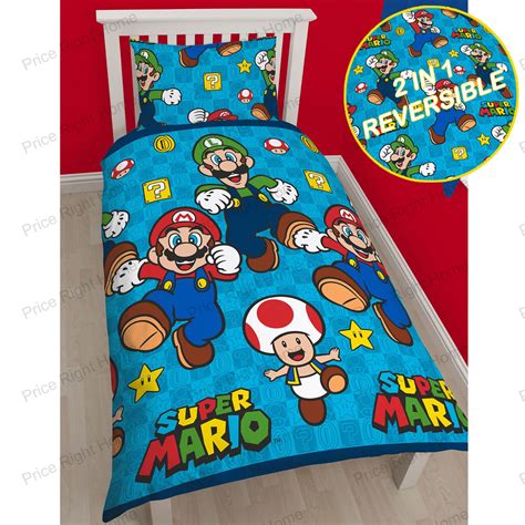 Official Nintendo Super Mario Brothers Bedding Duvet Cover