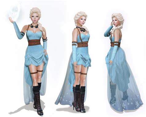 Meli Imako Full Perm Mesh Steampunk Frozen Outfit Sims 4 Clothing