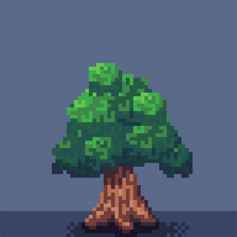 Pixel Art Tree  By Tim Swast Find And Share On Giphy