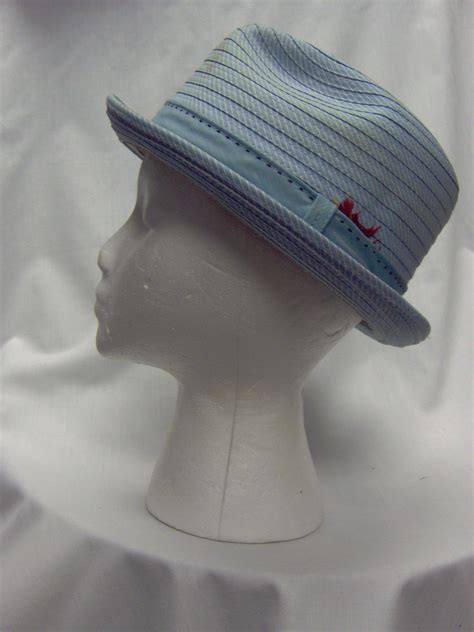 Light Blue Fedora Hats Fdo Ht 4000 Size 22 Costume Cottage