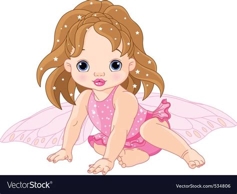 Baby Fairy Vector Image On Vectorstock In 2020 Baby