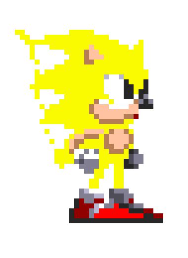 Super Sonic In Sonic 2 Sprite Pixel Art Maker
