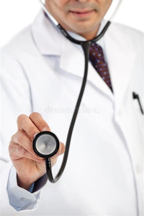 Doctor Holding Stethoscope Stock Image Image Of Person 22172555
