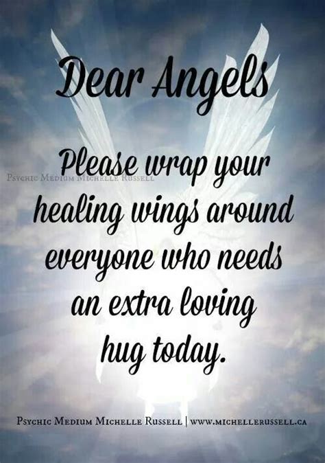 An Angel With The Words Dear Angels Please Wrap Your Health Wings