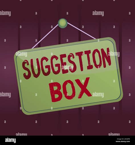 Writing Note Showing Suggestion Box Business Concept For Container