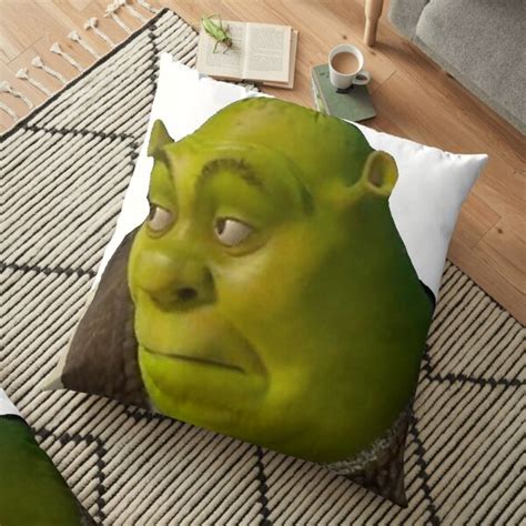 Shrek Meme Floor Pillow By Amemestore Redbubble