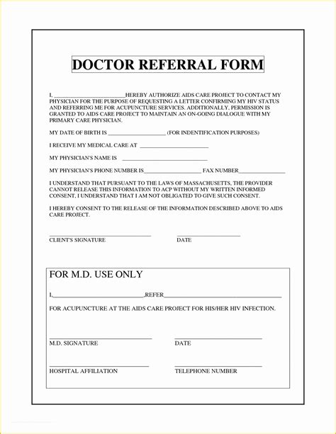 Medical Referral Form Template Free Of Physician Referral Form Template
