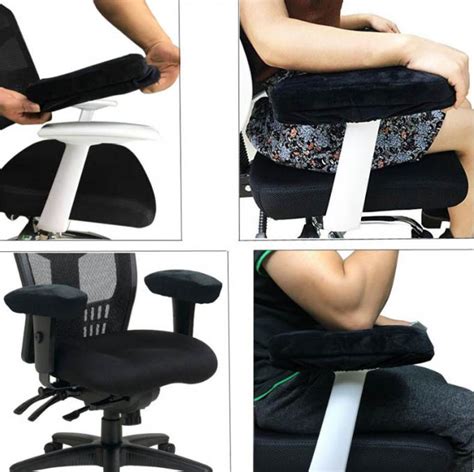 If your office chair's armrests are made of hard plastic, it best to buy arm covers that include sponge padding and are made of a breathable material like polyester. Office Chair Arm Pads Universal Cushion Covers Elbow ...